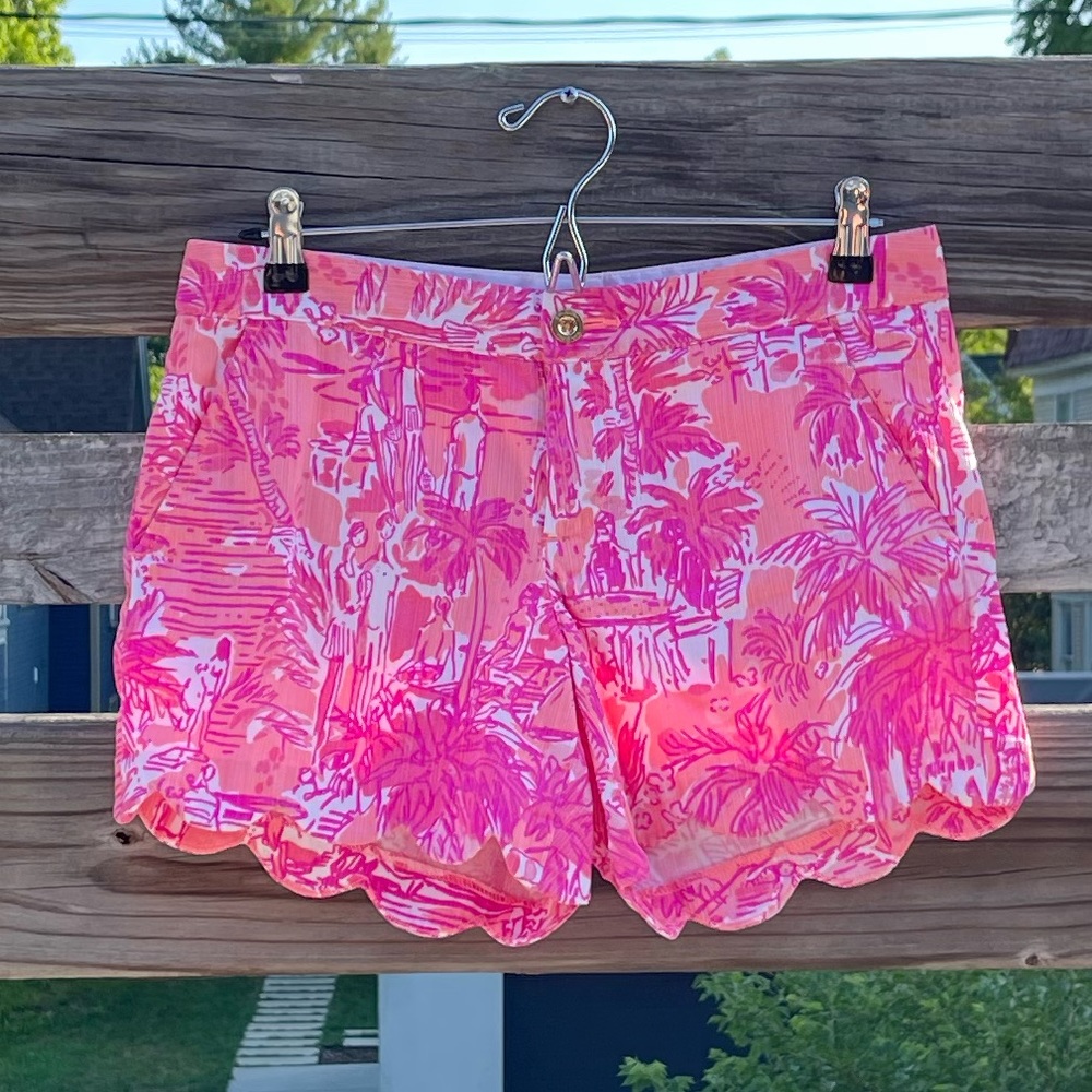 Lilly Pulitzer Tropical Pink High Waist Shorts